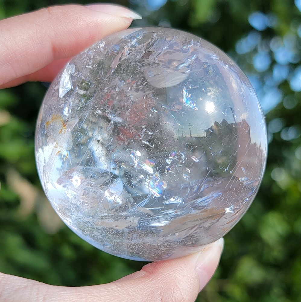 NEW 62MM CLEAR QUARTZ SPHERE